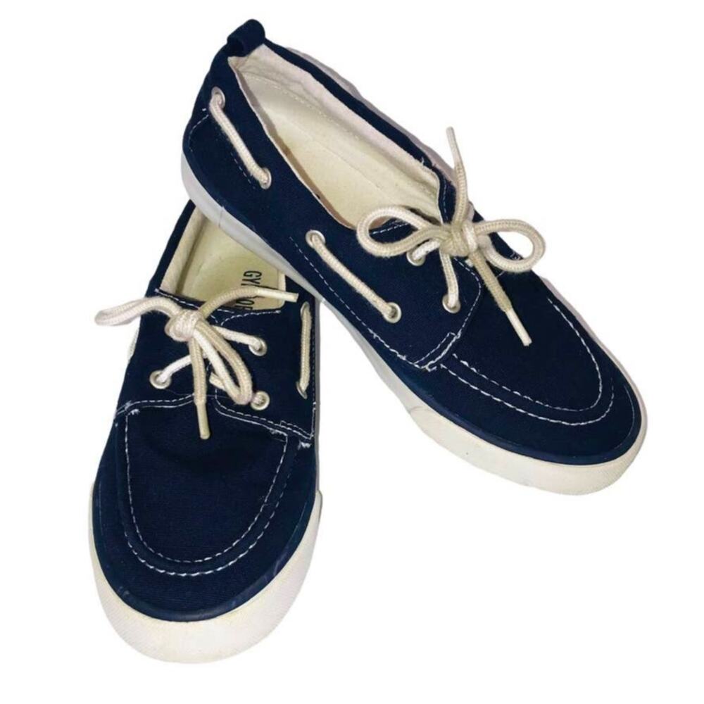 Gymboree Little Boys Navy Blue Canvas Boat Shoes Size 2